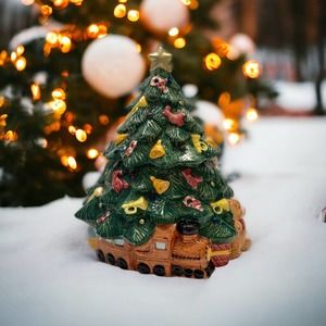 Jay Import Co. Vintage Ceramic Christmas Tree Cookie Jar